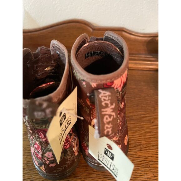 Dr Marten Woman's Boots Size 8 Brown Floral Canvas Shoreditch Airware Lace Up - Picture 12 of 12